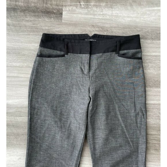 Express Columnist Gray Black Dress Pants Size 00 Flare Bootcut A3 - Picture 2 of 6